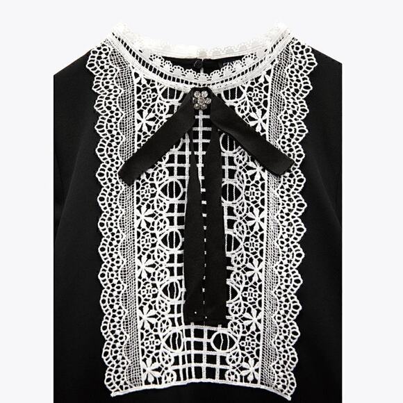 ZARA Mini Dress with Ruffled Hem NWT - Picture 13 of 14